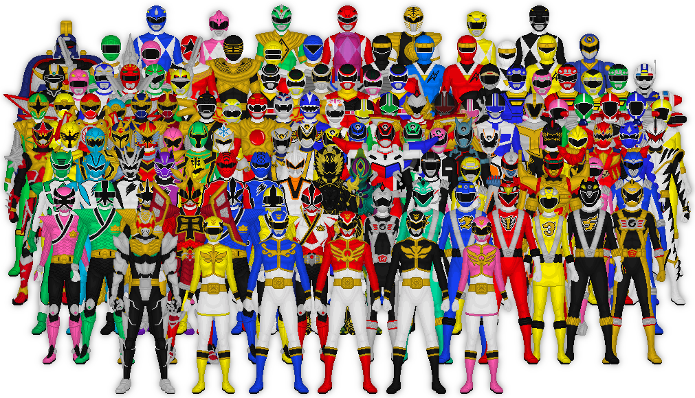 Mighty Morphin - Power Rangers Vs Power Rangers (1011x580), Png Download