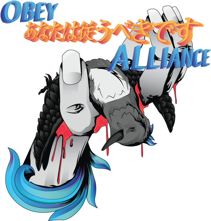 Obey Alliance "bird" Apparel - Illustration (1000x1000), Png Download