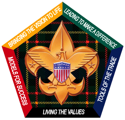 Wb-pentagon - Boy Scout Wood Badge (541x517), Png Download