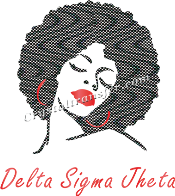Beautiful Woman With Afro Embroidery Design (416x416), Png Download