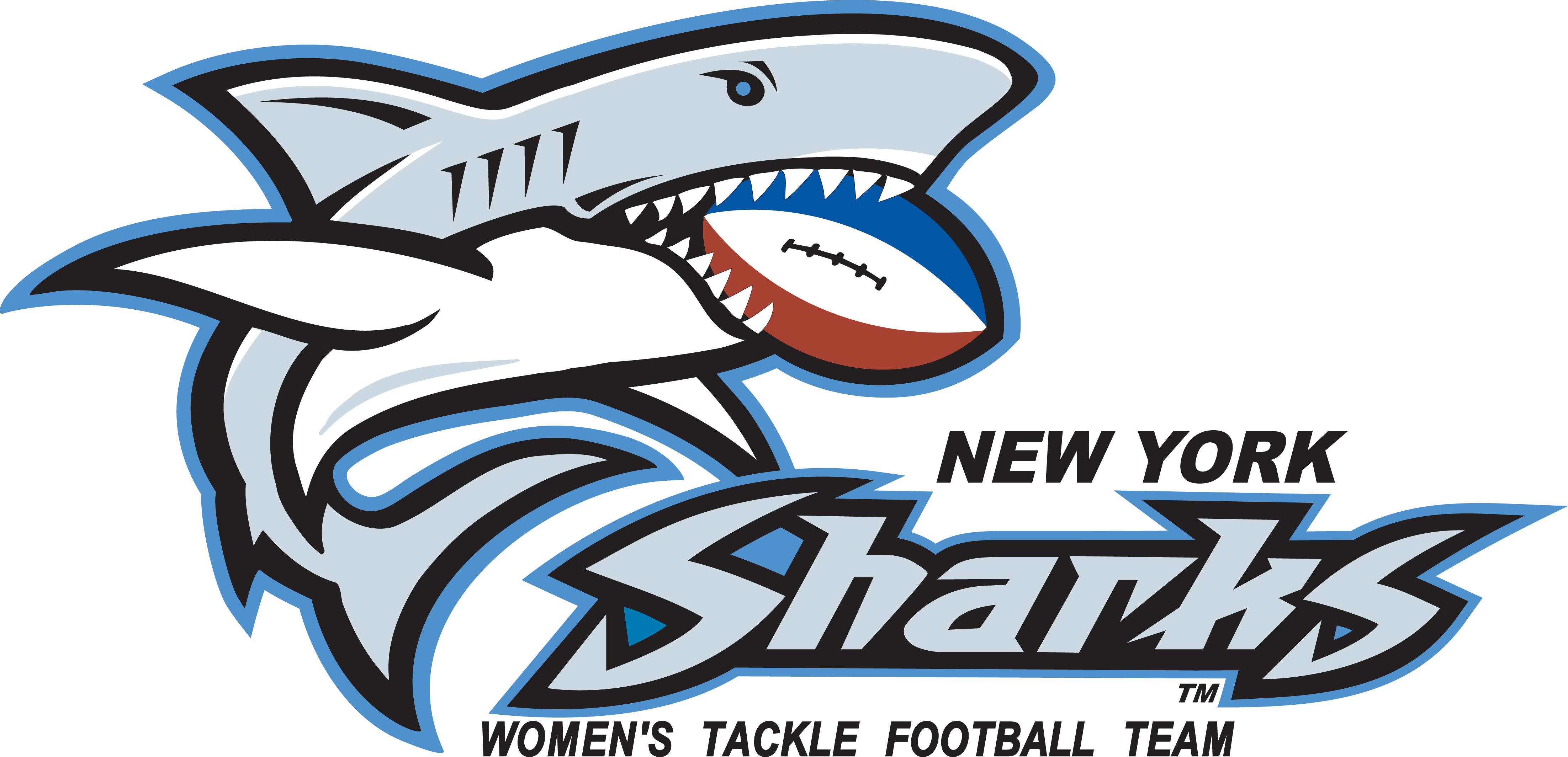 Shark Logo - New York American Football Team (4408x2129), Png Download