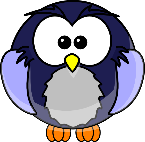 How To Set Use Blue Cartoon Owl Svg Vector (600x585), Png Download