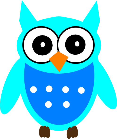 Cute Blue Owl Svg Clip Arts 498 X 595 Px (498x595), Png Download