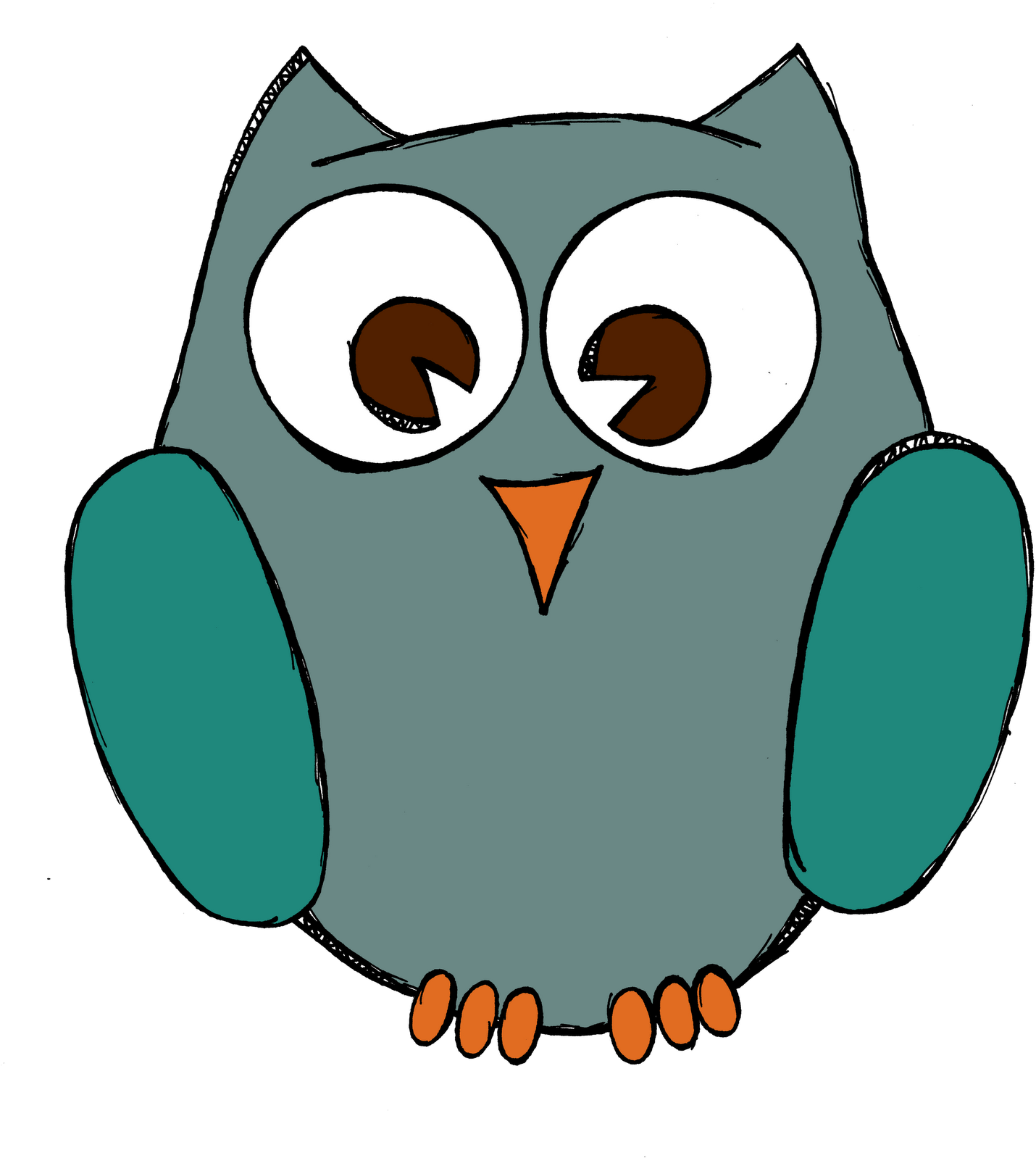 Teacher Owl Clip Art Black And White Clipartcow - Clip Art (1528x1600), Png Download