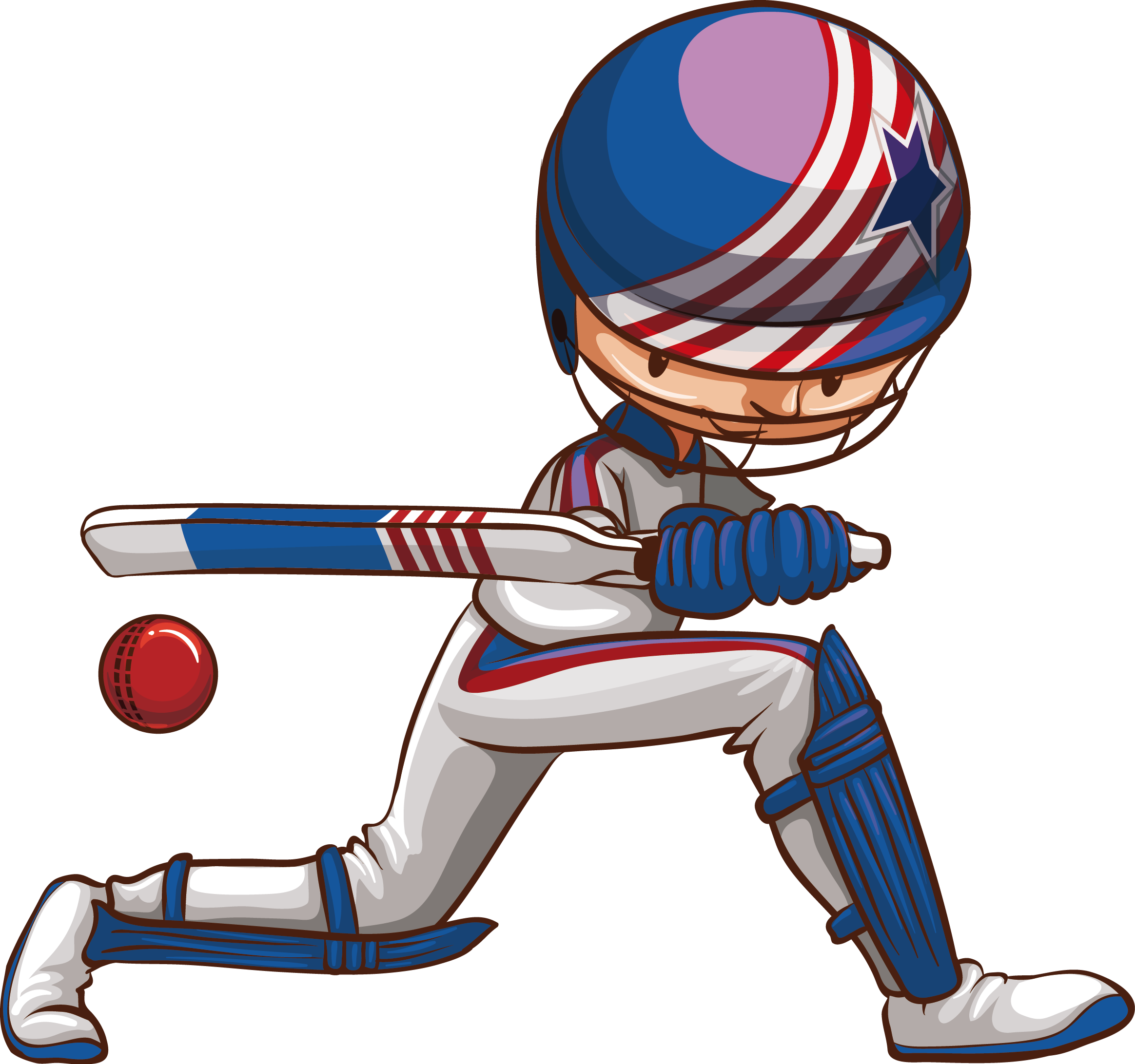 Clip Art Freeuse Cricket Drawing Royalty Free - Cartoon Cricket Ball And Bat (2328x2184), Png Download