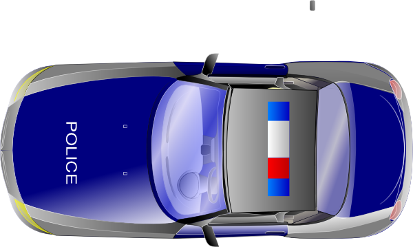 Blue Car Clipart Car Aerial View - Cartoon Car Top View (600x359), Png Download