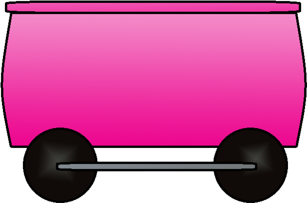 Car Clipart Orange Car - Clip Art Train Cars (663x460), Png Download