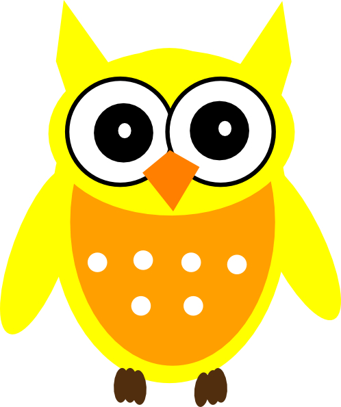 Yellow Owl (498x595), Png Download