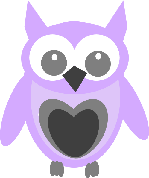 How To Set Use Purple Gray Owl Clipart - Wise Owl Clip Art (498x595), Png Download