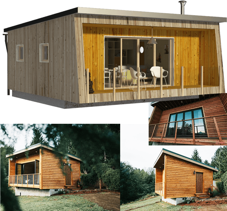 Small Flat Roof House - House (900x900), Png Download