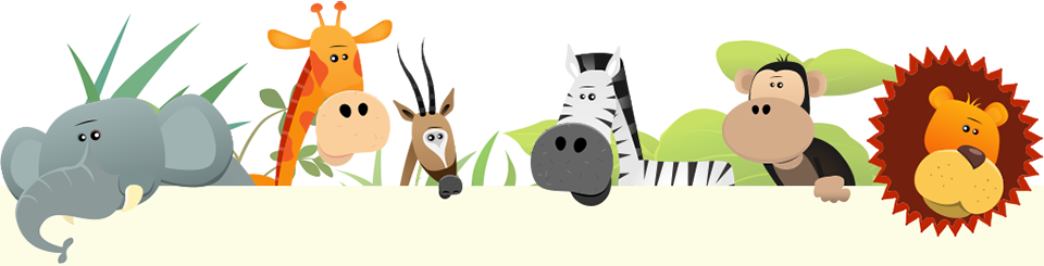 Page Header Artwork For The Kids Corner Page From The - Animals In The Wild Coloring Book (960x245), Png Download
