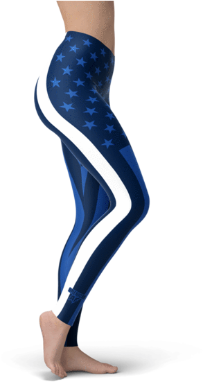 Thin White Line Leggings V2 - Leggings (600x600), Png Download