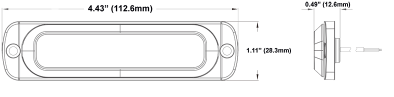 Ultra Thin White Surface Mount Led Strobe Lighthead - Lighting (470x352), Png Download