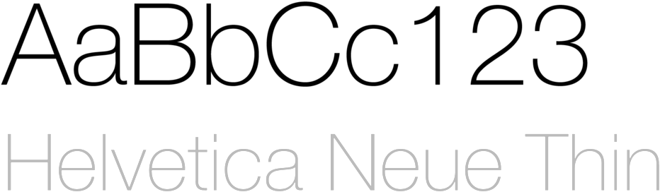 Typeface Helvetica Neue Thin - Black Letter (1000x348), Png Download