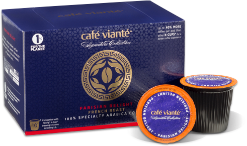 Parisian Delight Pods For Keurig - Cafe Viante Parisian Delight Gourmet Coffee (brown) (491x291), Png Download