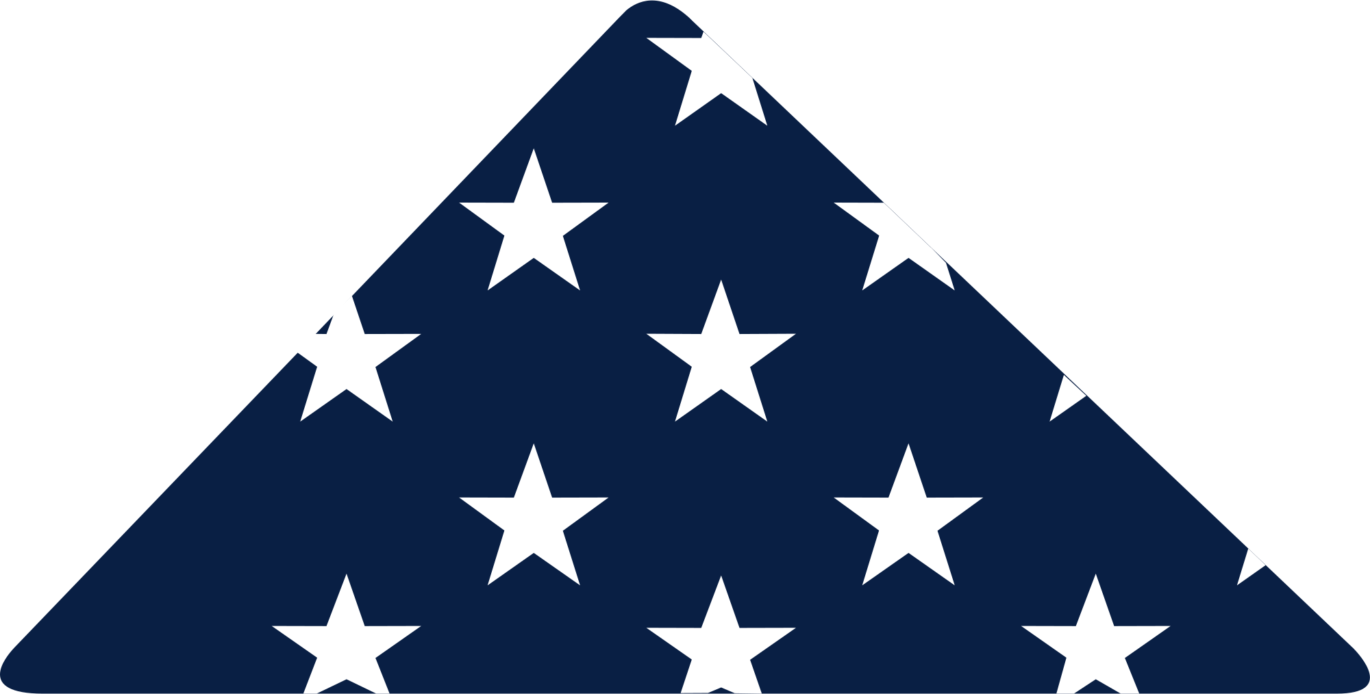 Open - Folded Flag (2000x1014), Png Download