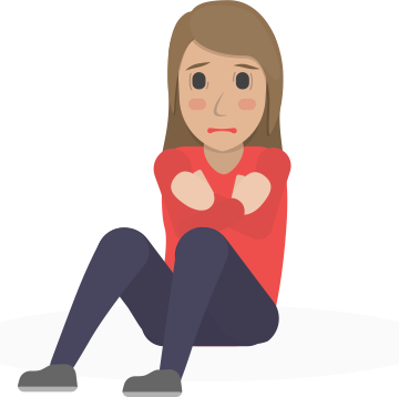 Girl With Anxiety (360x358), Png Download