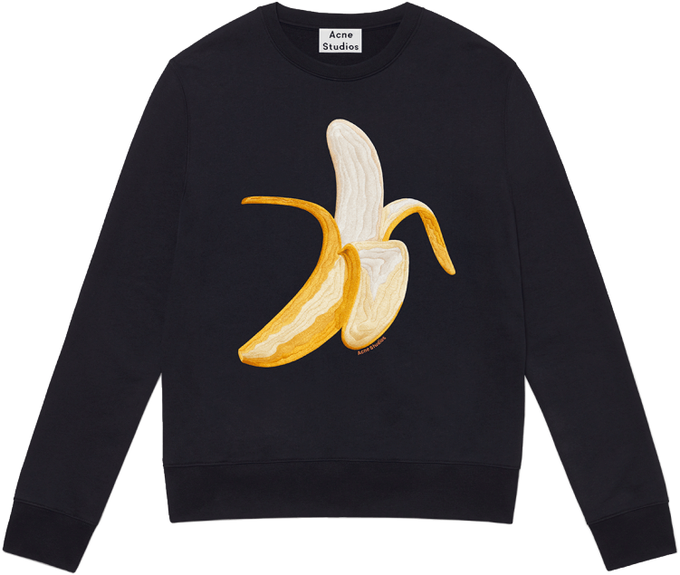 Emoji Woman Casey Banana Navy - Acne Studios Emoji Sweatshirt (780x640), Png Download