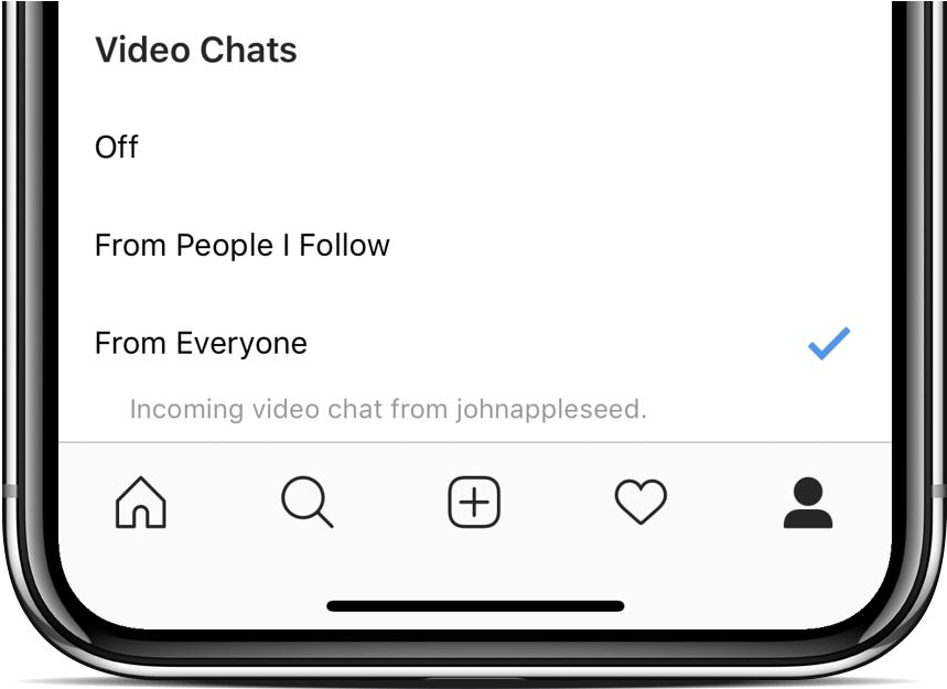 Enable Push Notifications For Video Chat - Instagram (1255x671), Png Download