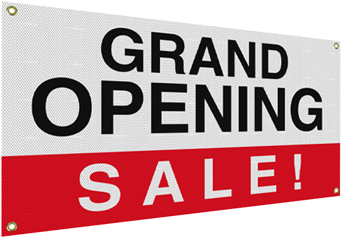 10oz Mesh Banners - Grand Opening Purple (750x750), Png Download