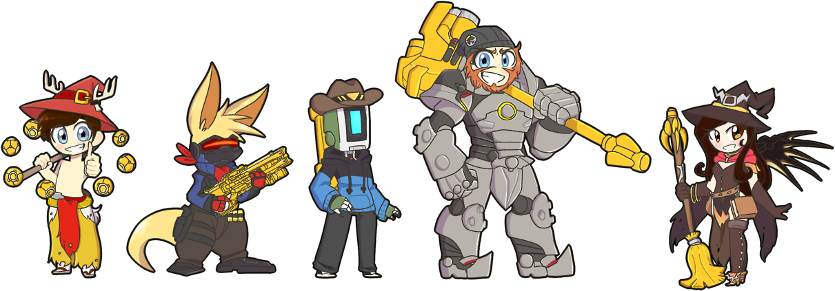 Bastion Fanart Overwatch By Hddraw On Deviantart - Bazza Gazza Fan Art (1280x437), Png Download