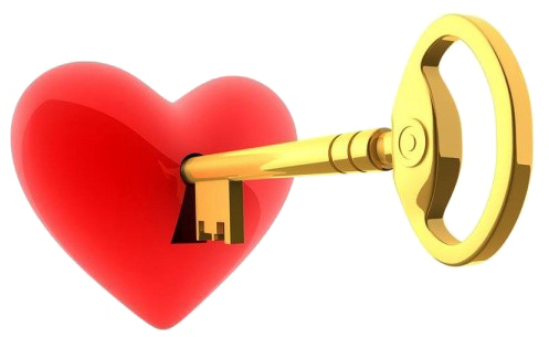 Heart Key Transparent Images Png - Key Of Heart Png (940x492), Png Download