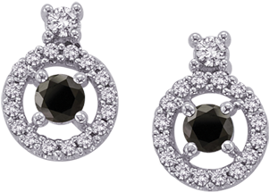 Ea0023cbkt-05w - 10k White Gold 1/2 (.5) Ct Gh Diamond Earrings (570x570), Png Download