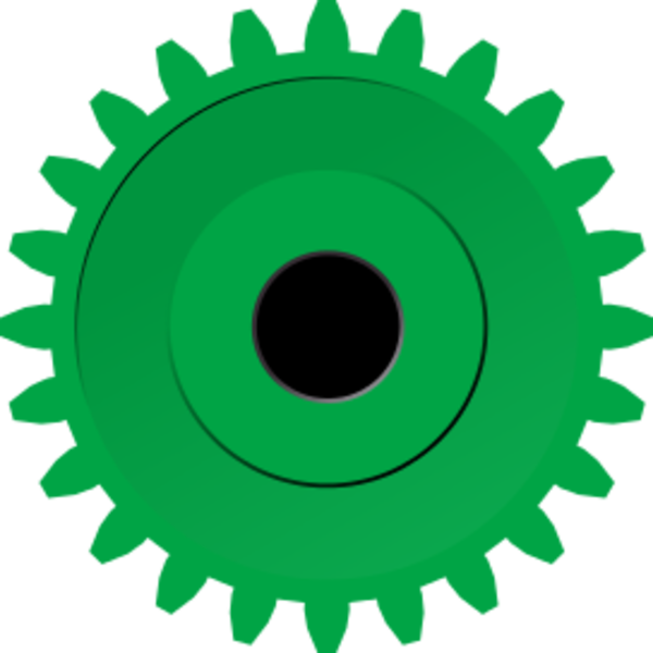 Steam Gear Vector Clip Art - Gear Clipart (600x600), Png Download