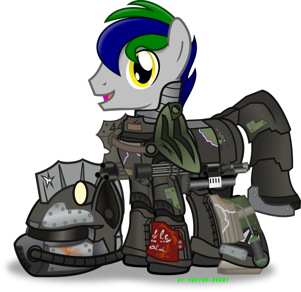 Vector-brony, Commission, Damaged, Fallout, Fallout - Fallout Equestria Power Armour (1056x1024), Png Download