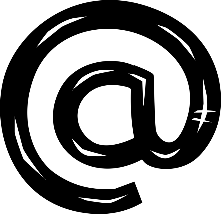 Vector Illustration Of Internet Electronic Mail Email - Email Icon Black And White (723x700), Png Download