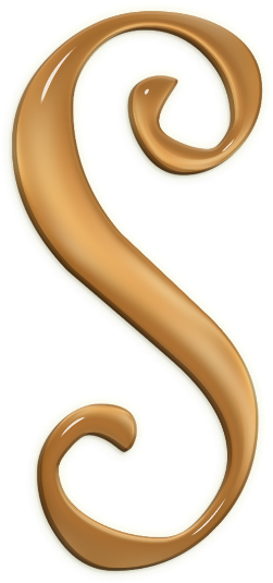 Gold Swirls Png Download - S Swirl (606x758), Png Download