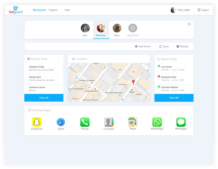 Kidguard Easy To Use Interface - Kidguard Technology Llc (800x667), Png Download