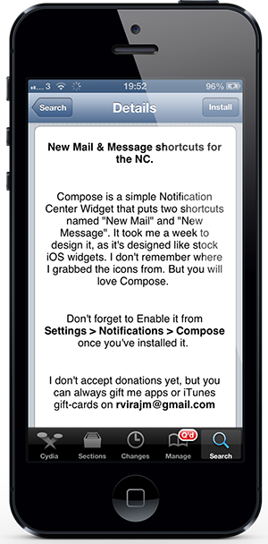 Compose Is Essentially An Extension Of That Native - Write An Email On Phone (300x608), Png Download