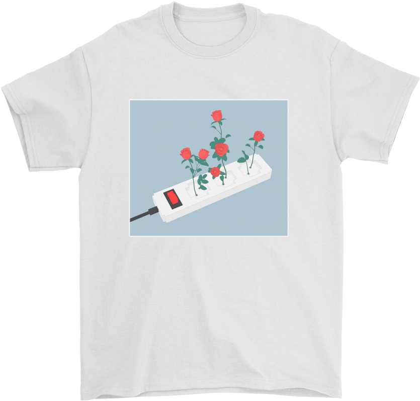 Flower Power Vaporwave Aesthetic - T-shirt (1000x1000), Png Download