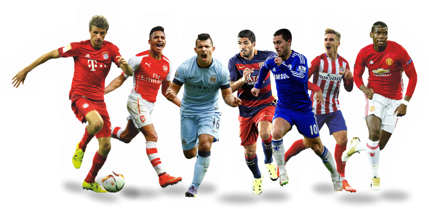 Superiorbet - Football Players Transparent Background (892x454), Png Download