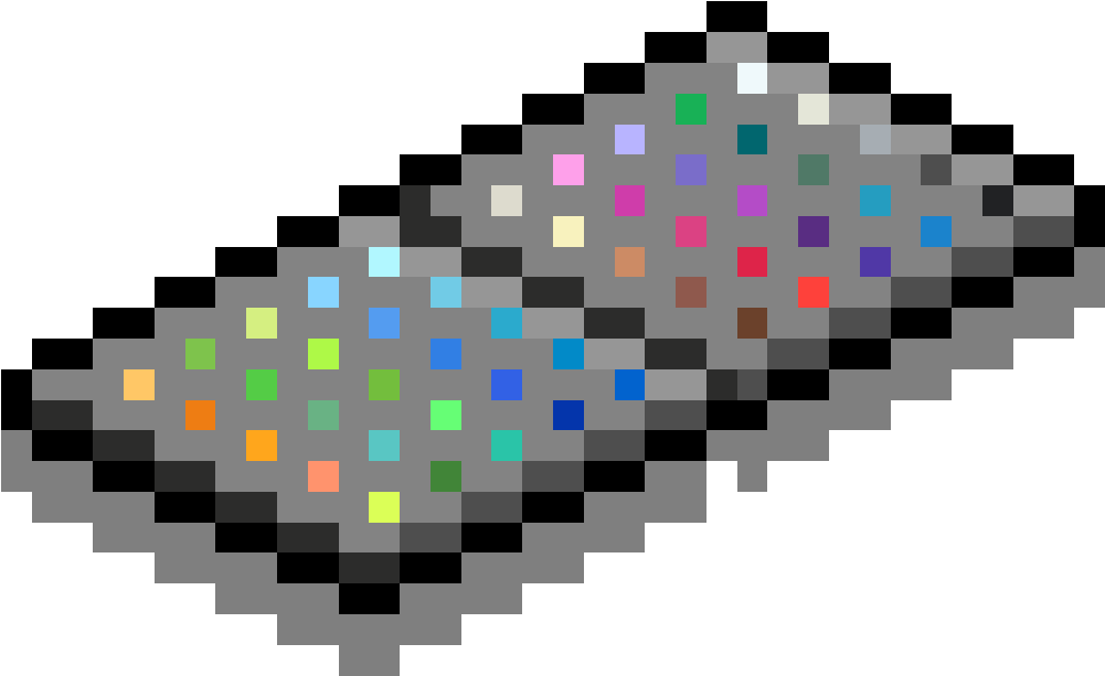 Makeup Palette - Pixel Art (1000x1000), Png Download