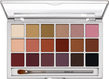 Kryolan Eye Shadow In An Elegant Mirror Palette With - Kryolan Eyeshadow Palette 18 Colors (350x450), Png Download