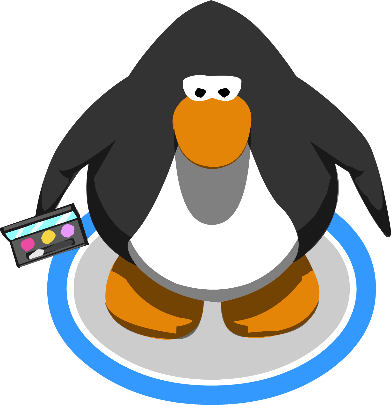 Makeup Palette In-game - Club Penguin Graduation Cap (1618x1677), Png Download