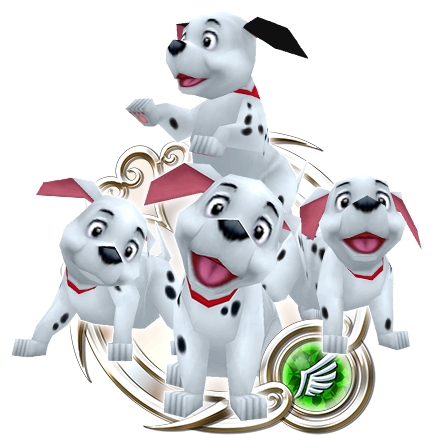 101 Dalmatians Six Of The Ninety-nine Puppies Living - Dog (433x435), Png Download