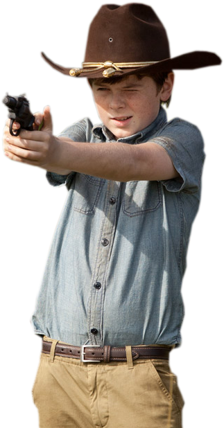 Pin By All Things Walking Dead On Carl Grimes - Carl Walking Dead Png (487x623), Png Download