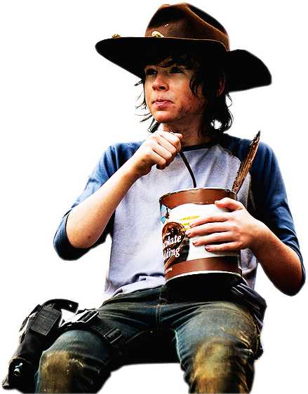 The Walking Dead And Carl Grimes Image - Carl Grimes (439x562), Png Download