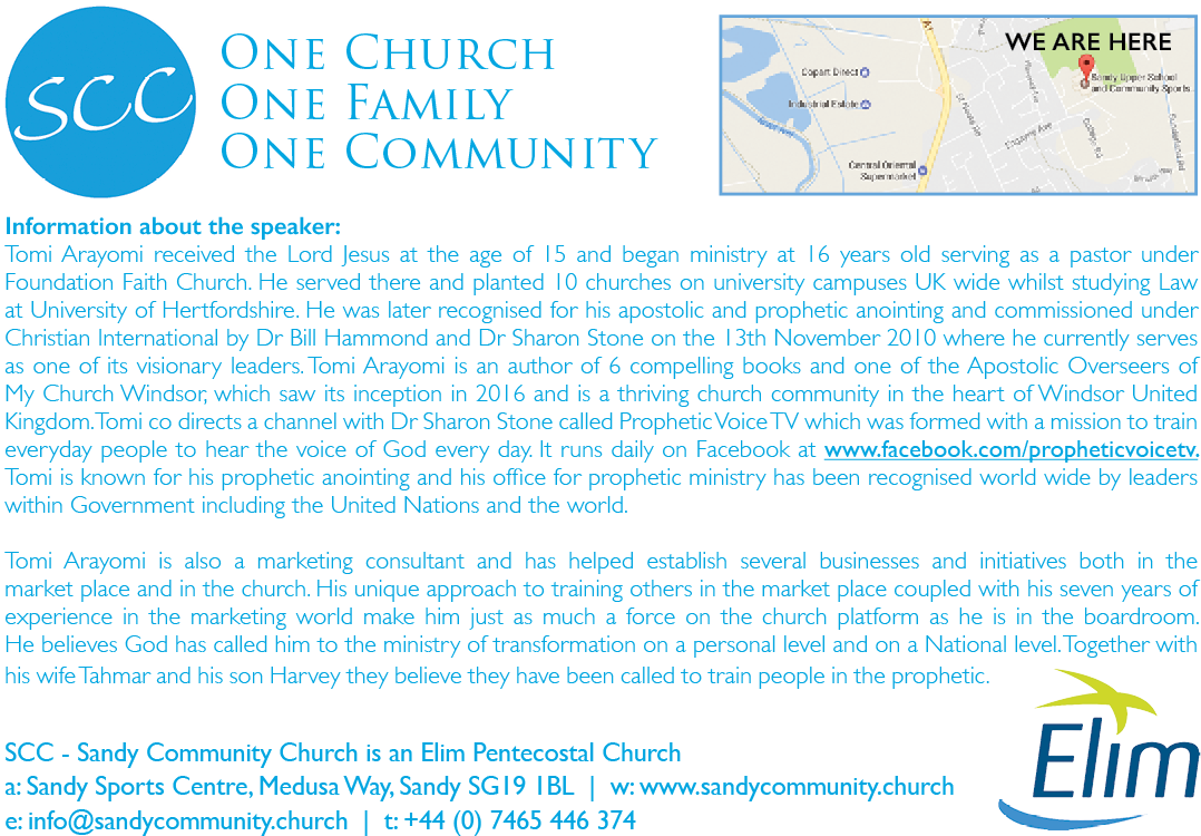 Special Guest Tomi Arayomi - Elim Church (1165x827), Png Download