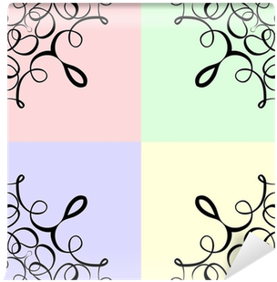 Colorful Scroll Frame Background Wall Mural • Pixers® - Canvas (400x400), Png Download