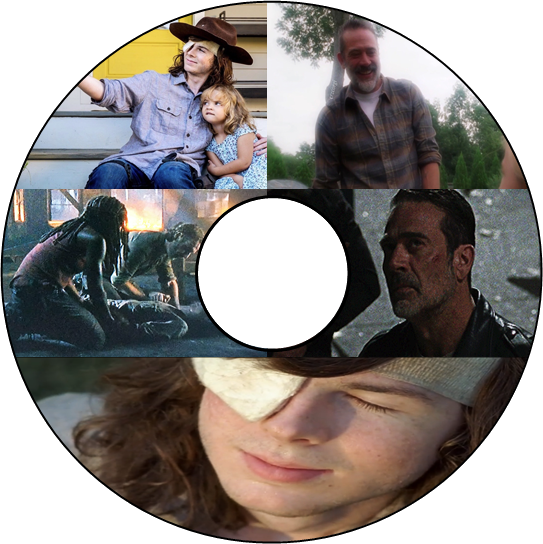 Cegan Negan X Carl Grimes Narl The Walking Dead Negative - Circle (543x544), Png Download