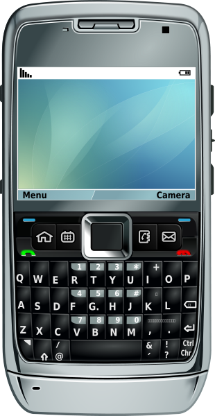 Smartphone E71 Clipart Png - Nokia E71 (310x600), Png Download