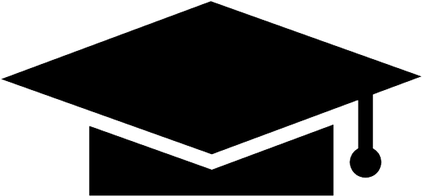Diploma Hat Black Icon - Education (1200x630), Png Download