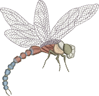 Machine Embroidery Design Dragonfly (384x373), Png Download