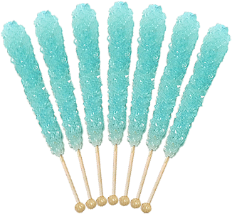 Light Blue Cotton Candy Flavored Rock Candy Crystal - Blue Rock Candy (500x500), Png Download