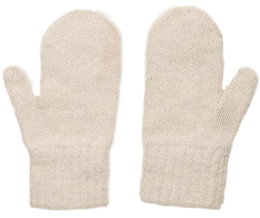 Alpaca Mittens Neafp White - Woolen (394x350), Png Download