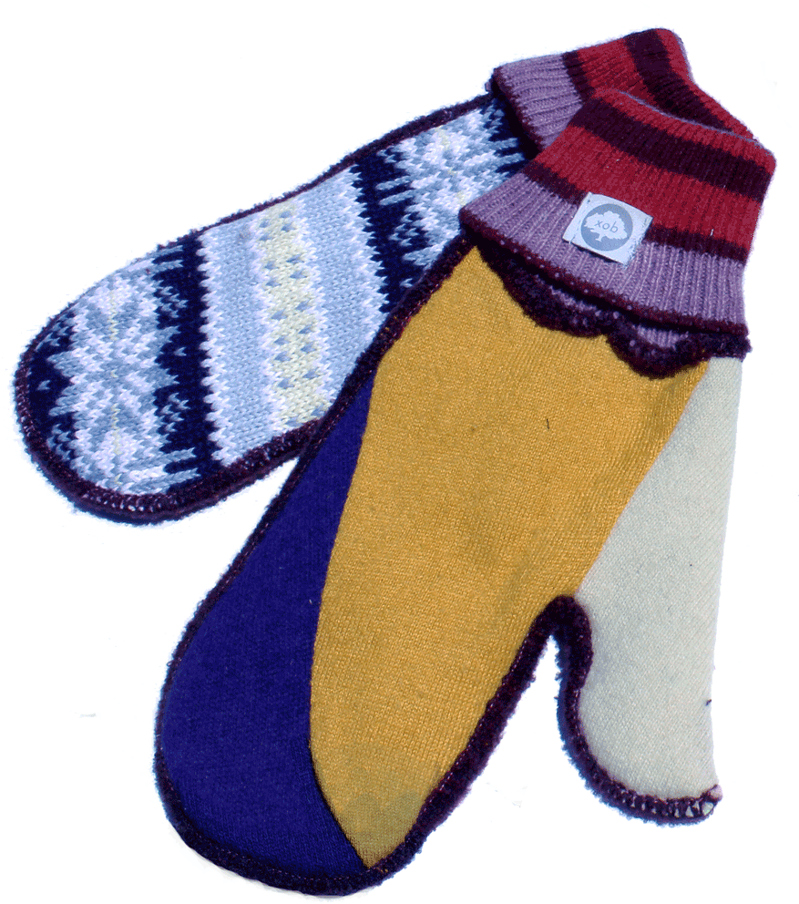 Usa Knit Mittens - Woolen (876x1000), Png Download